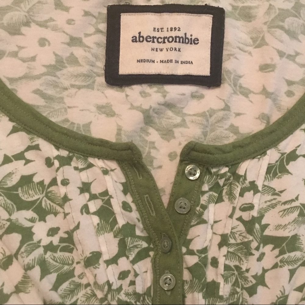 Floral Flowy Top, Green - Picture 6 of 6